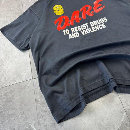 80s-90s Murina’s Best Premium Weight D.A.R.E. Black Single Stitch Graphic Made in USA T-Shirt
