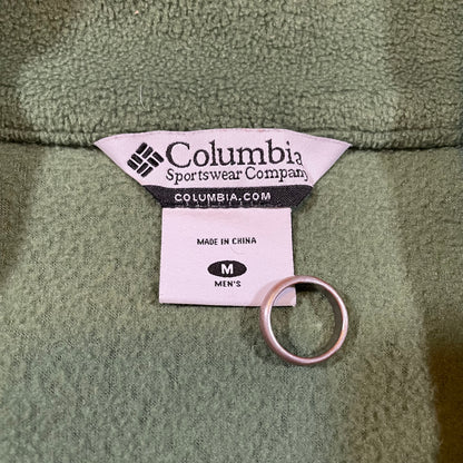 00s Columbia Green Zip Fleece Vest