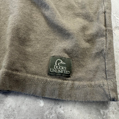 00s Filson Made in USA Olive Green Doberman Graphic Tee