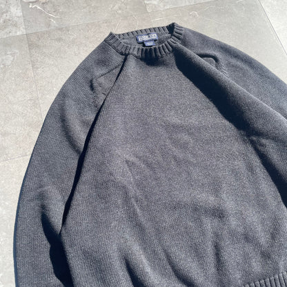 90s Lands' End Made in Japan Plain Dark Gray Knit