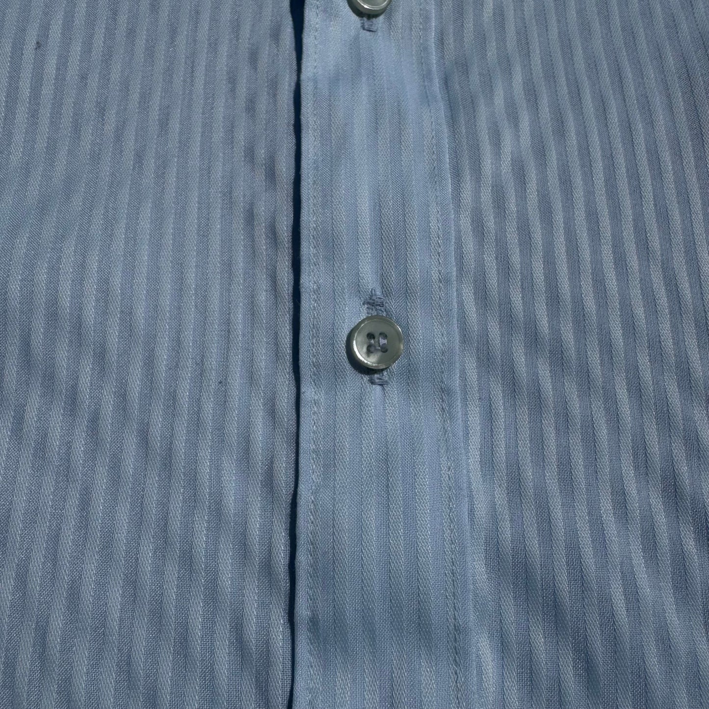 70s-80s Sears Seersucker Light Blue Shirt KiiChain Clothing