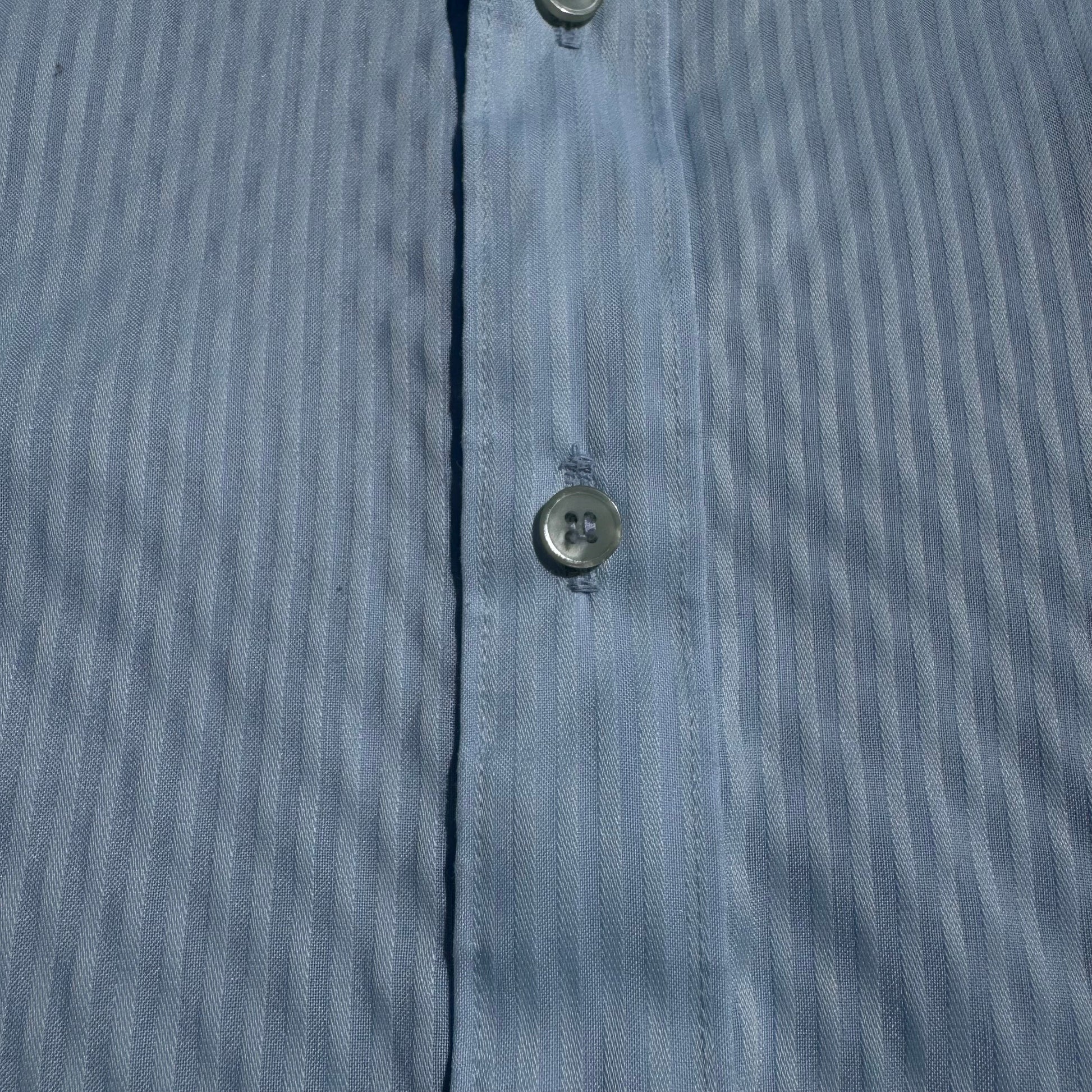 70s-80s Sears Seersucker Light Blue Shirt KiiChain Clothing