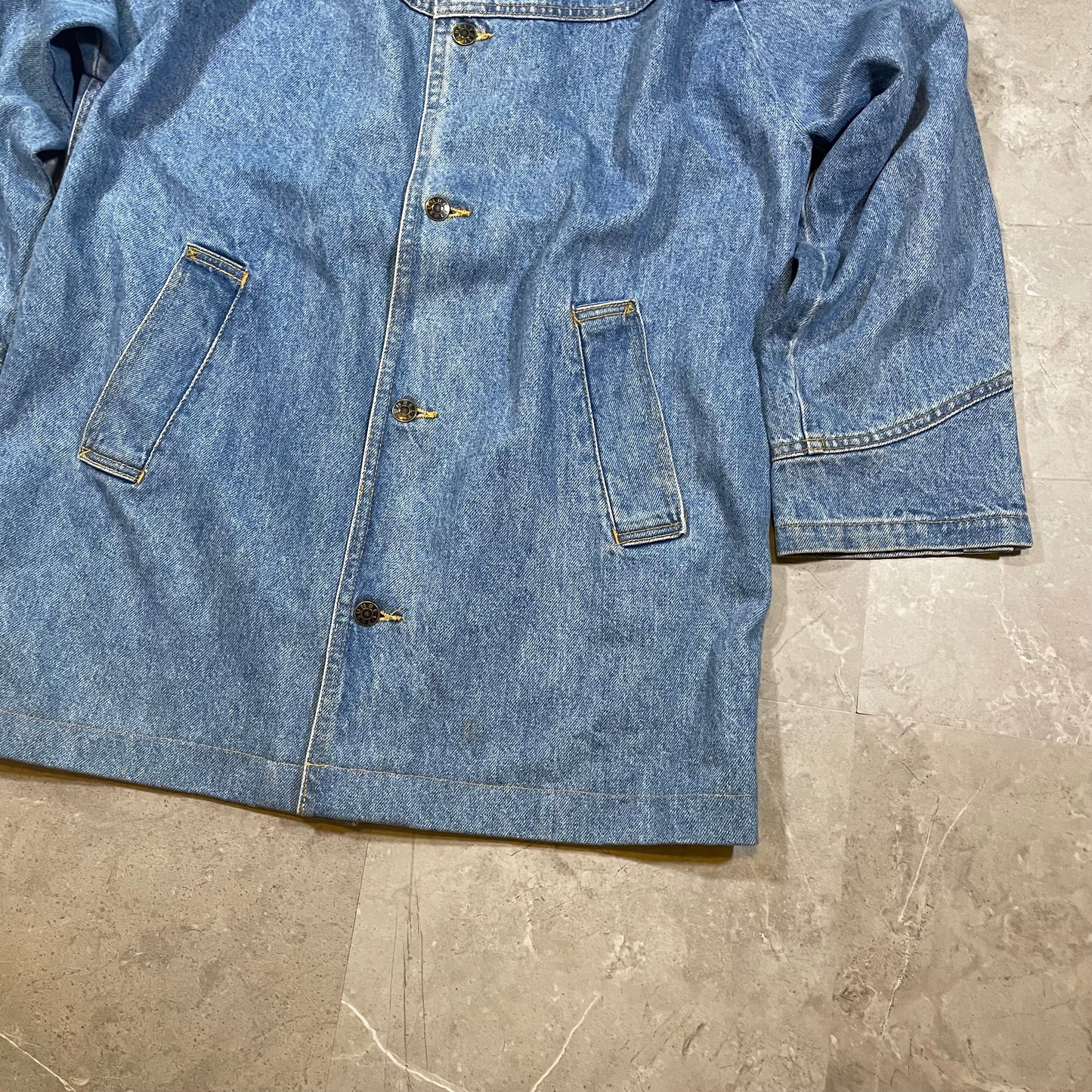 90s Women's Sunbelt Sportswear Denim Coverall Jacket