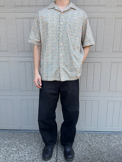 00s Polo by Ralph Lauren Caldwell Orange Flower Open Collar Shirt L
