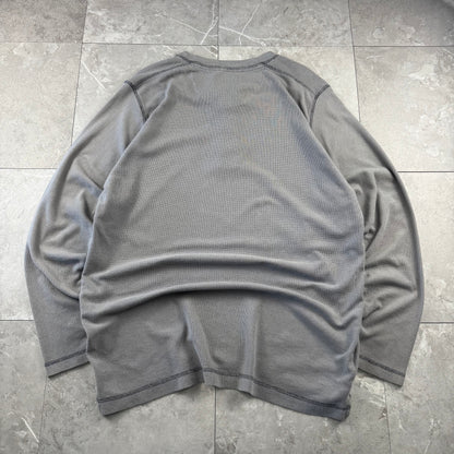 90s Stillwater Supply Co. Gray Henley Neck Long Sleeve Thermal