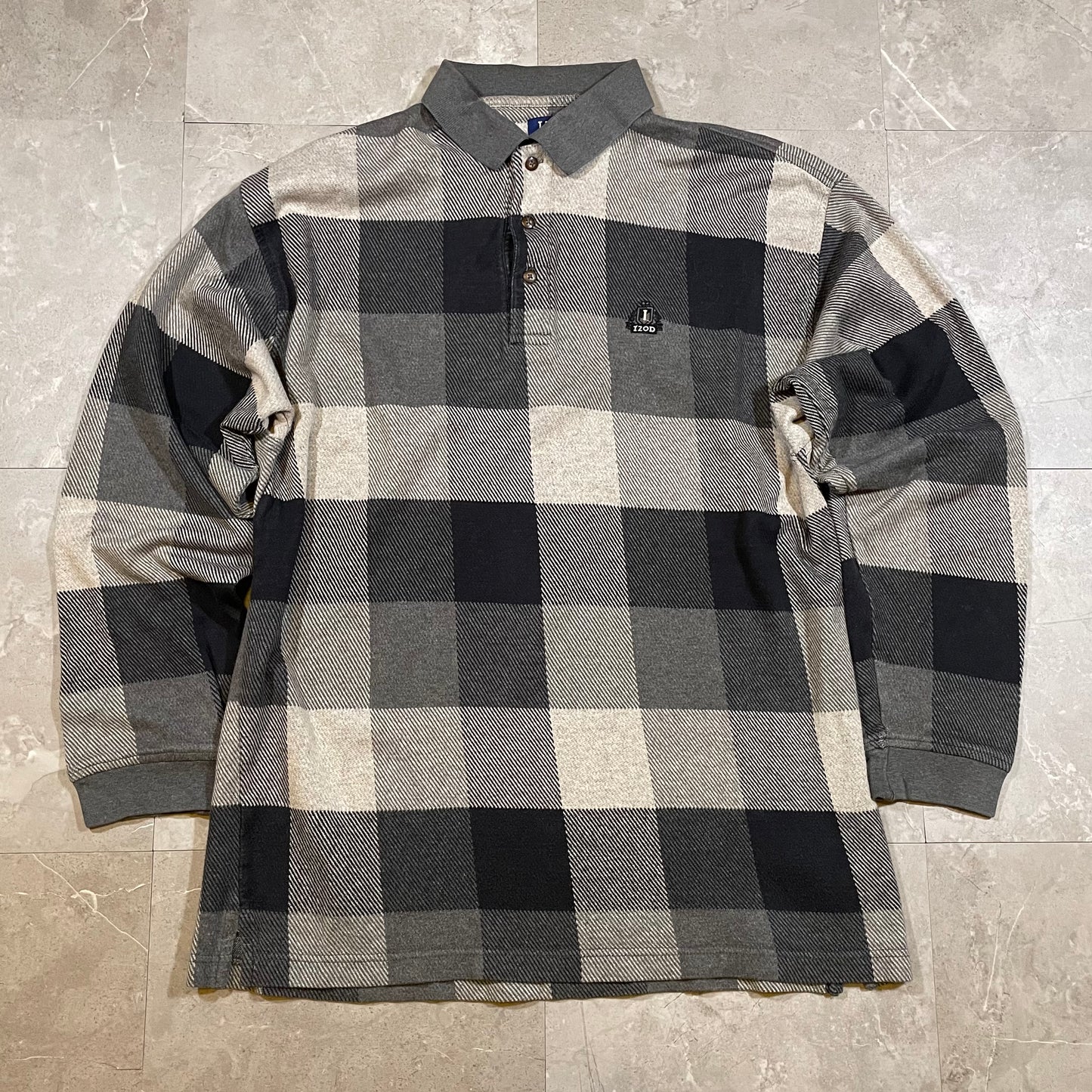 00s Izod Checkered Polo Sweater