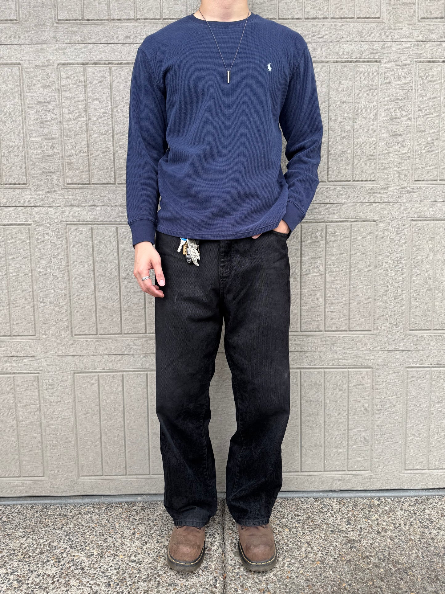 90s Polo Ralph Lauren Navy Long Sleeve Thermal