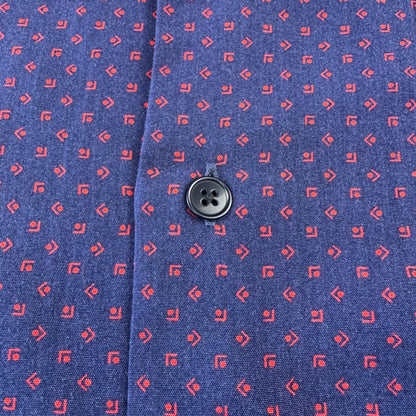 00s Polo by Ralph Lauren Clayton Purple Dot Pattern Rayon Open Collar Shirt XL