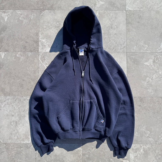 90s-00s Russell Athletic Plain Zip -Up Hoodie