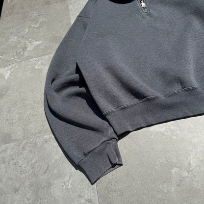 90s Russell Athletic Half-Zip Dark Gray Sweatshirt KiiChain Clothing