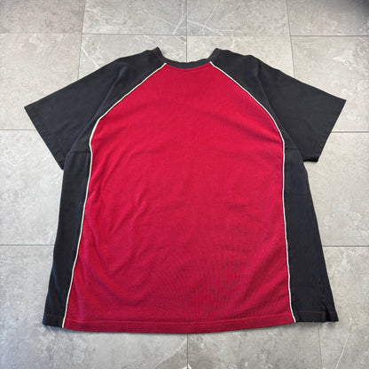 90s-00s Gap Black & Red Heavyweight Knitted Raglan V-Neck T-Shirt