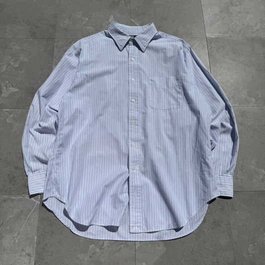 90s Ralph Lauren “Andrew” No-Pony Blue Striped Shirt KiiChain Clothing