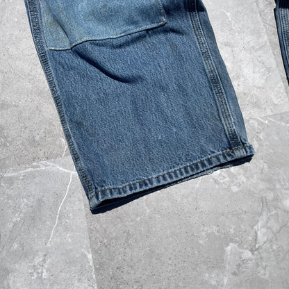 90s Carhartt Repaired Double-Knee Denim Work Pants 36x30