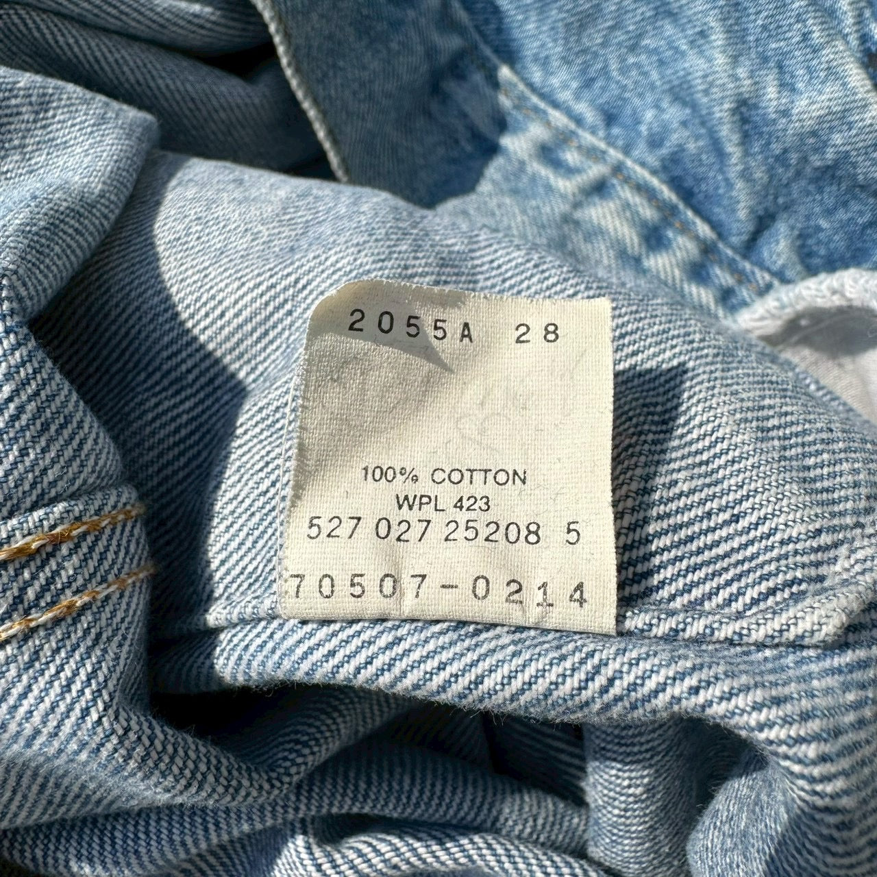 80s-90s Levi's 70507 Type III Made in USA Light Blue Denim Jacket
