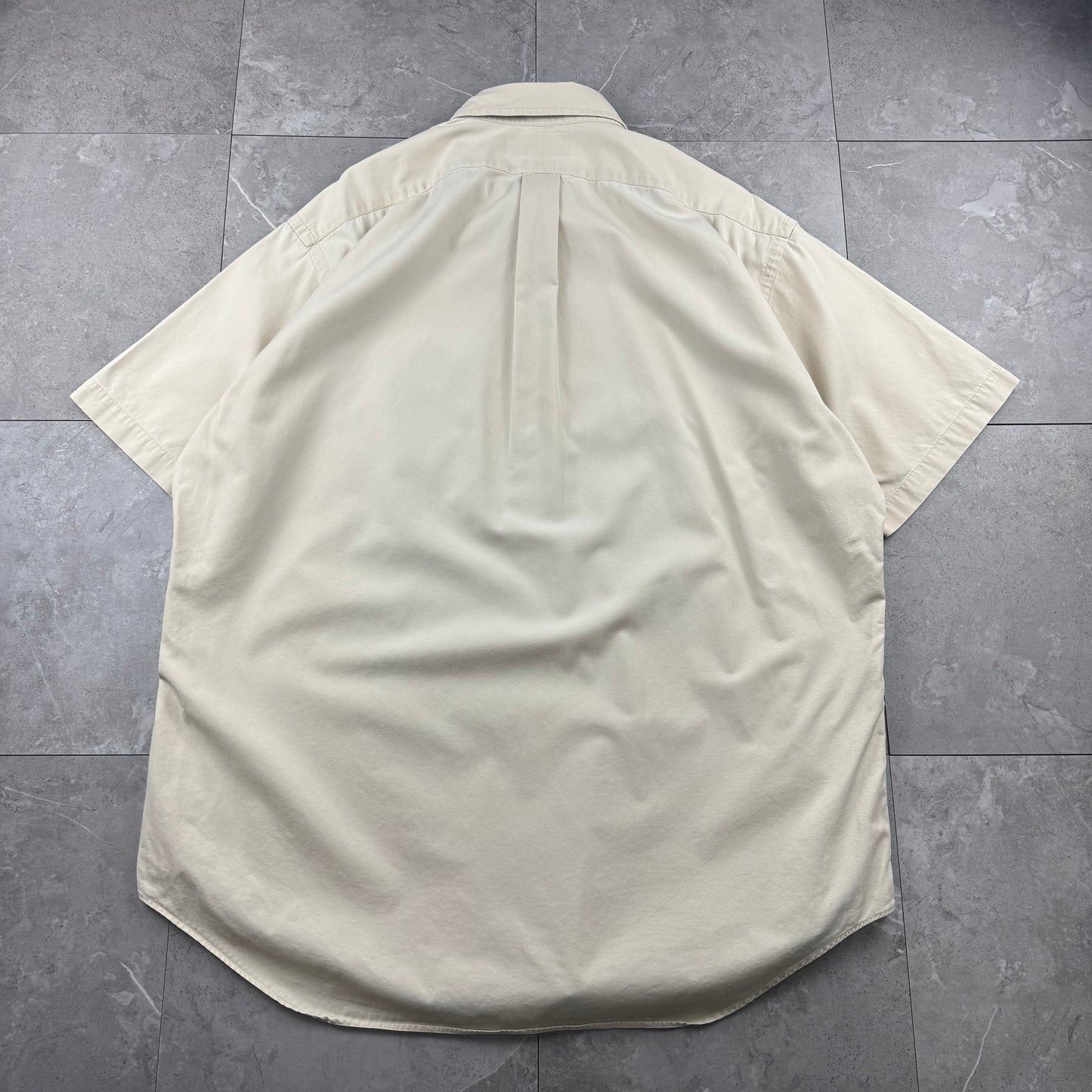 00s Ralph Lauren Blake Cream Button Down Short Sleeve Shirt L