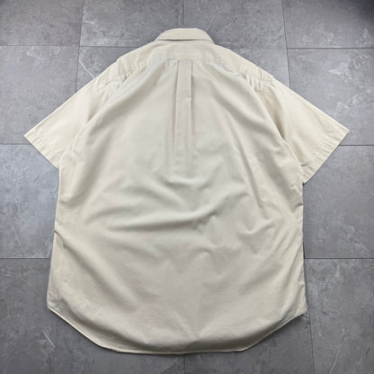 00s Ralph Lauren Blake Cream Button Down Short Sleeve Shirt L
