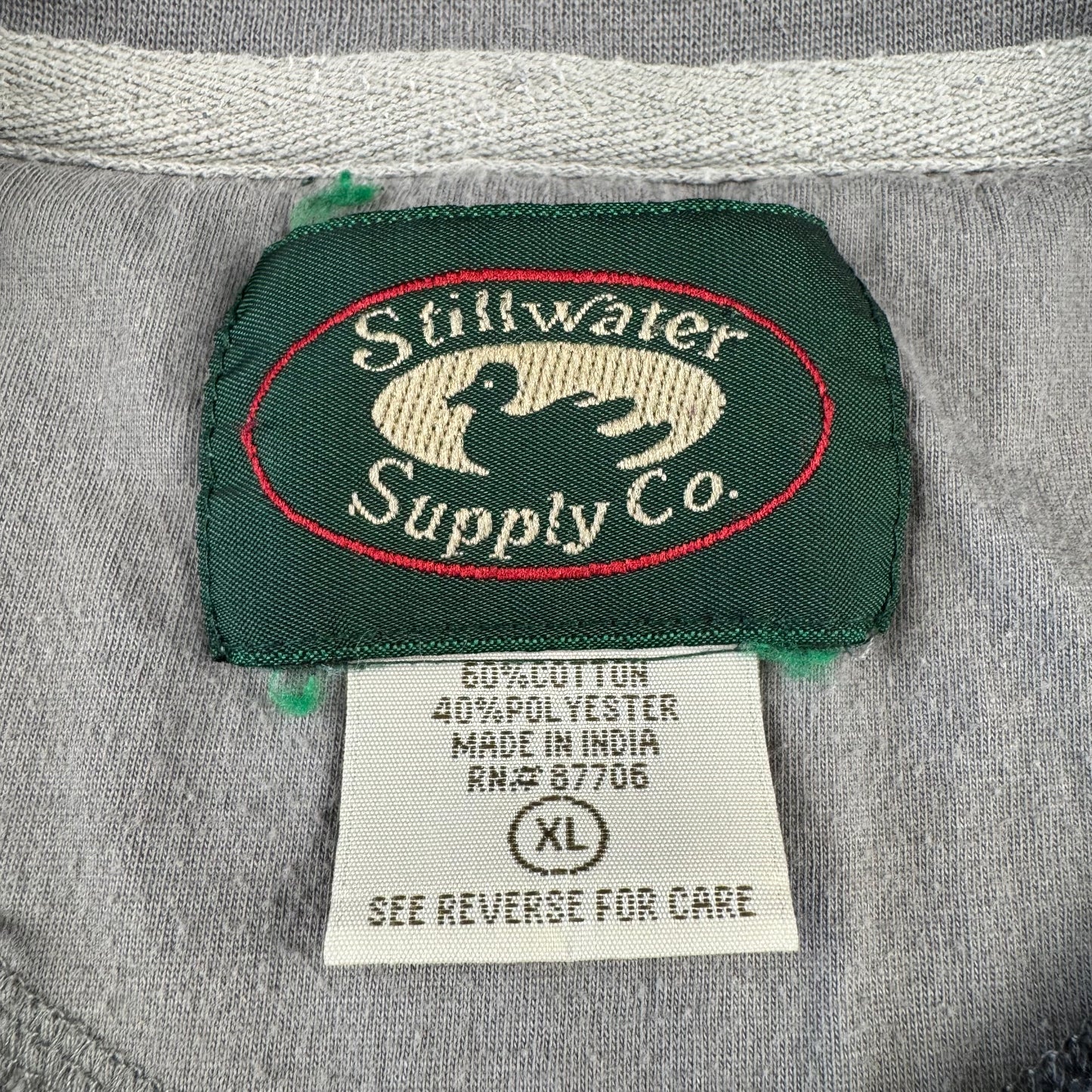 90s Stillwater Supply Co. Gray Henley Neck Long Sleeve Thermal