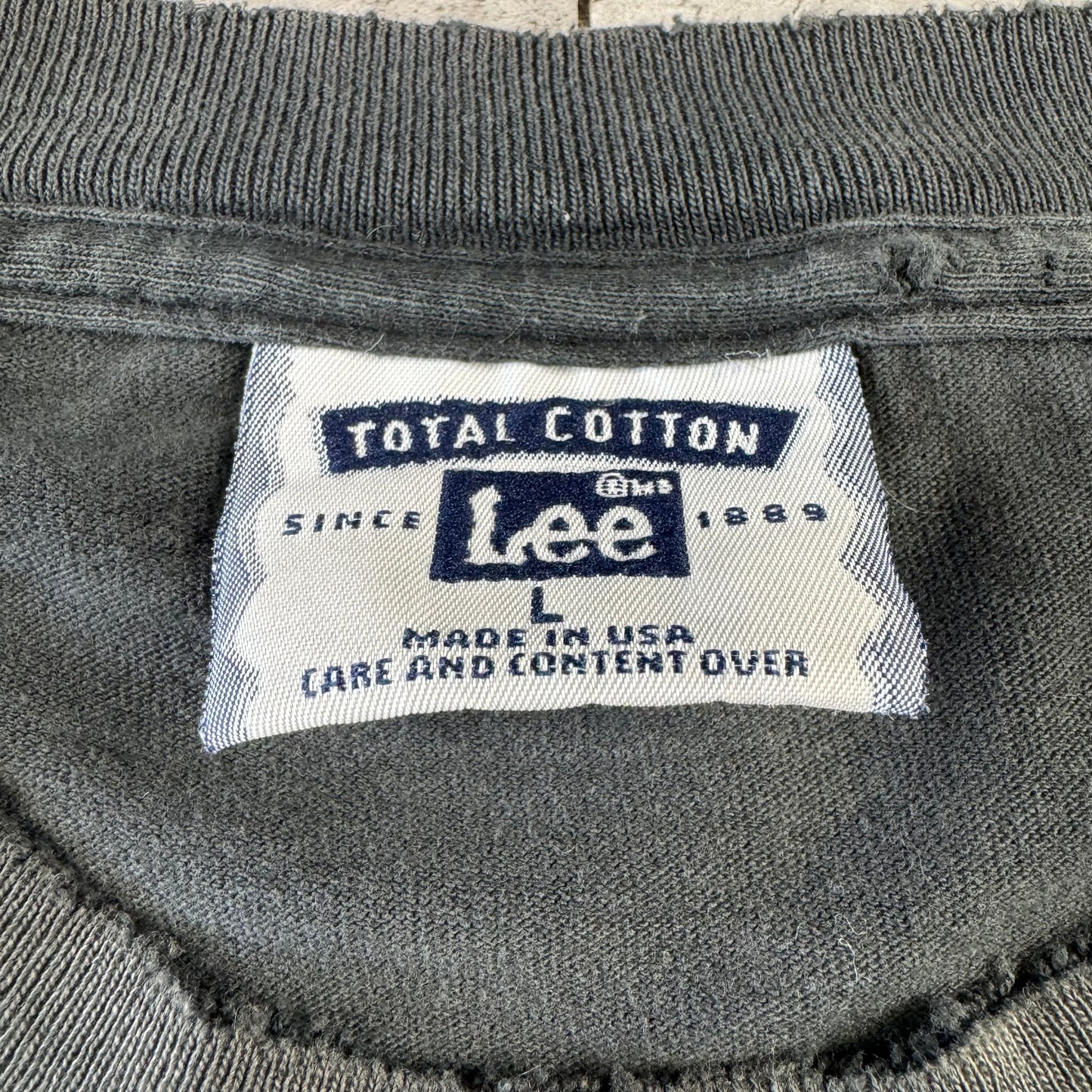 90s Lee Provincetown Portuguese Festival 1999 Faded Gray Made in USA Graphic T-Shirt