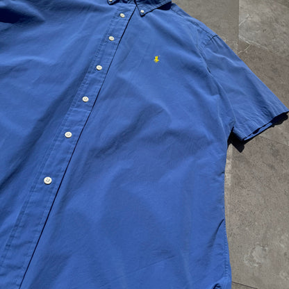 90s-00s Ralph Lauren “Classic Fit” Blue Button Down Short Sleeve Shirt KiiChain Clothing