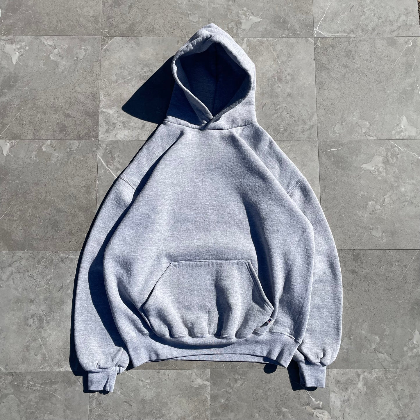 90s Russell Athletic Made in USA Blank Gray Hoodie