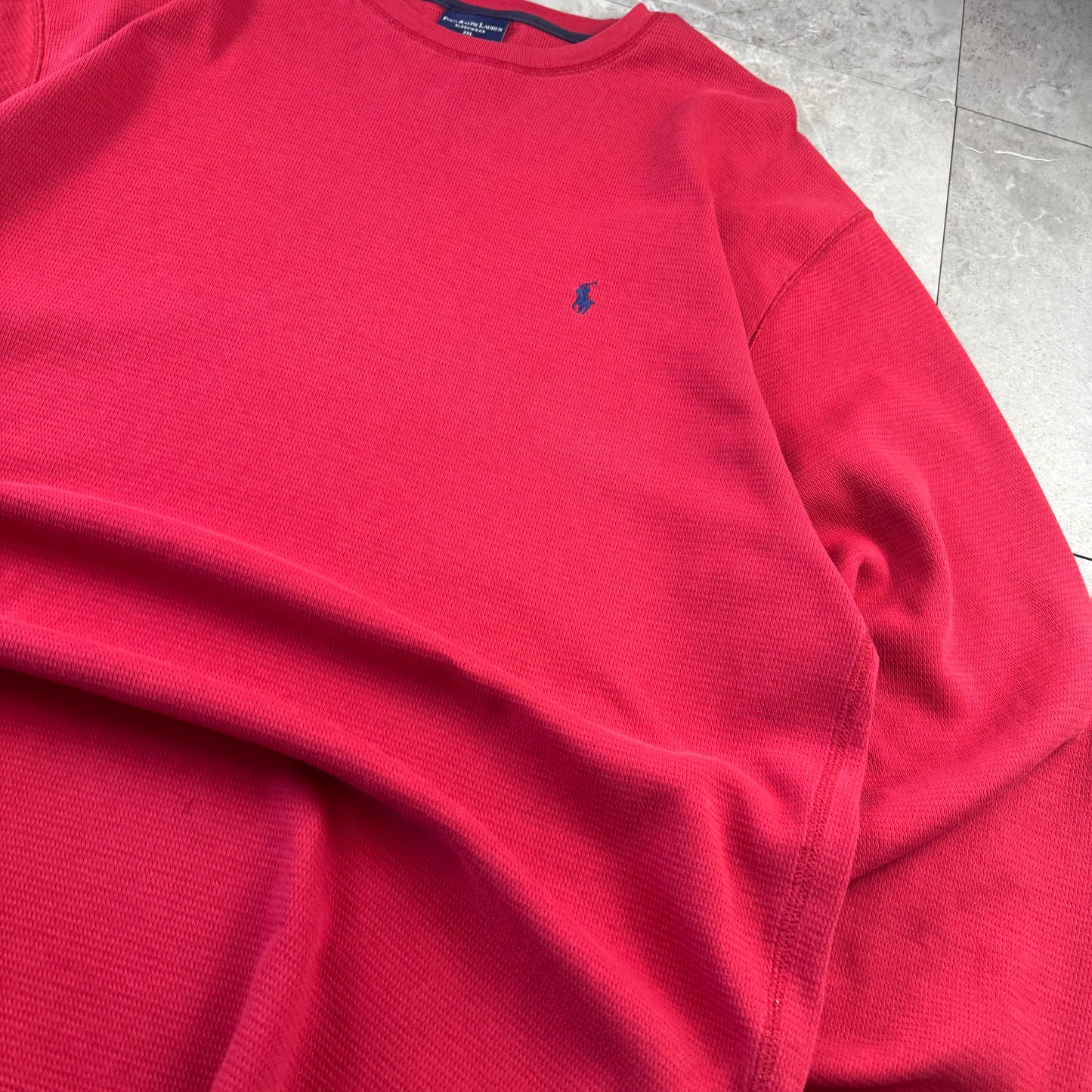 00s Polo Ralph Lauren Red Long Sleeve Thermal
