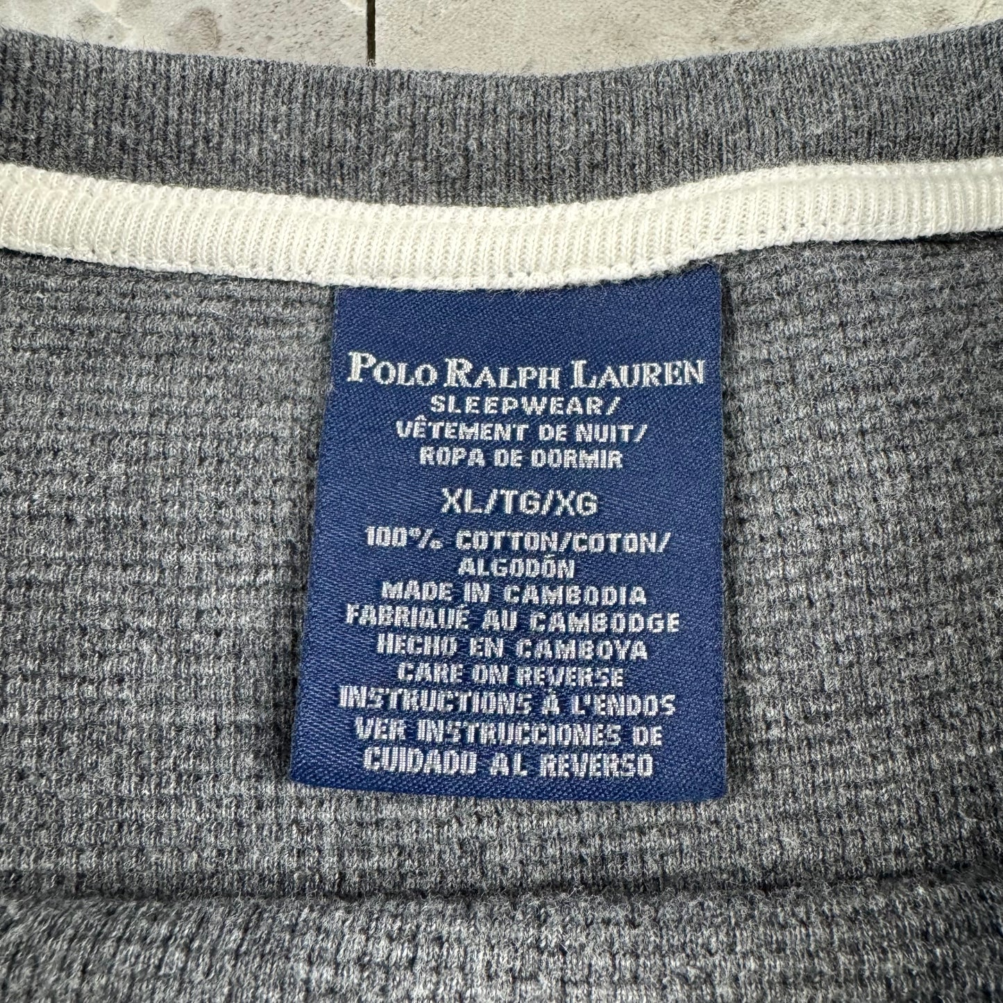 00s Polo Ralph Lauren Dark Gray Long Sleeve Thermal
