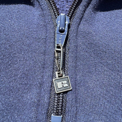 90s Russell Athletic Rare Made in USA Half-Zip Two Tone Navy/Red Sweatshirt KiiChain Clothing