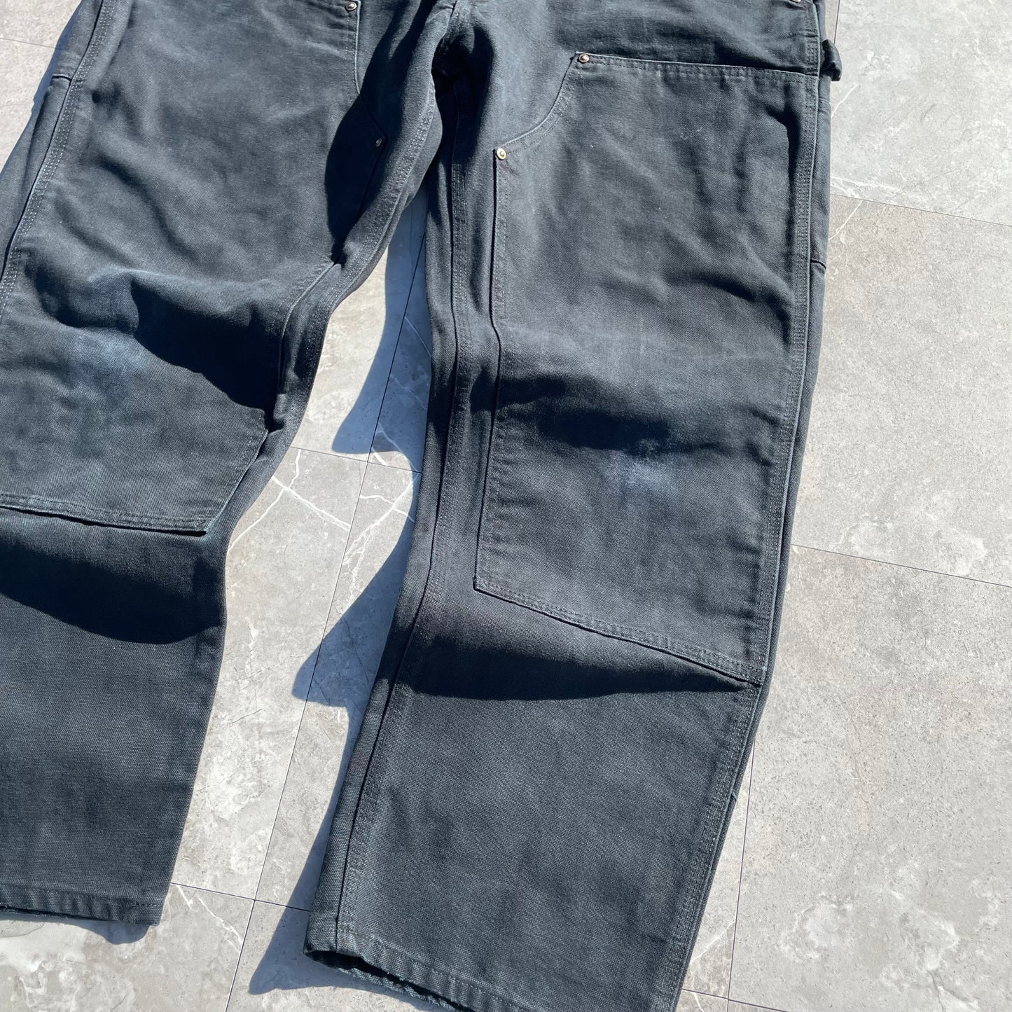 90s-00s Carhartt Black Double Knee Work Pants 40x30