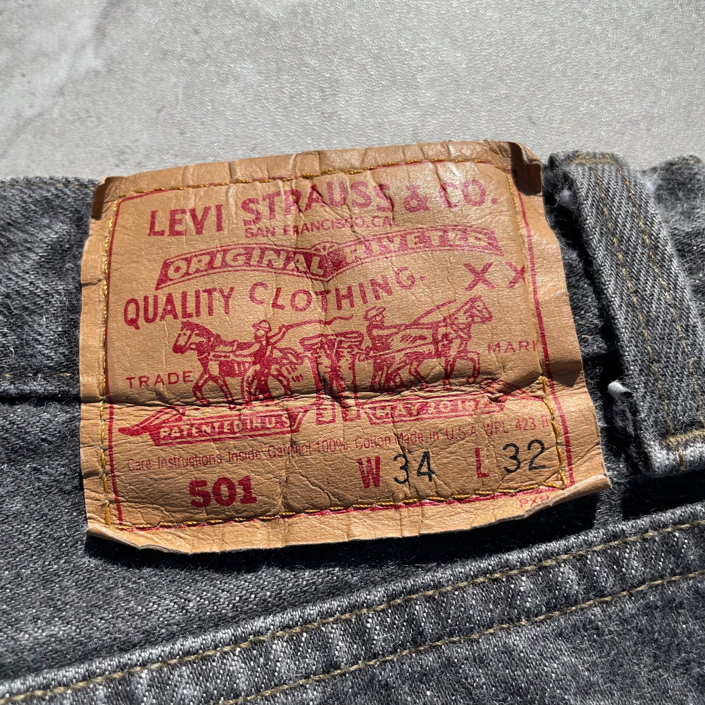 90s Levi's 501 Made in USA Black Denim 34x32