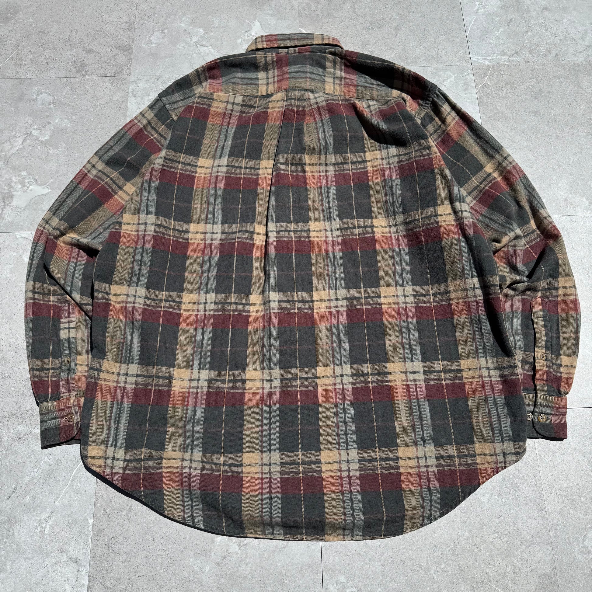 90s Lands' End Checkered Flannel Shirt KiiChain Clothing