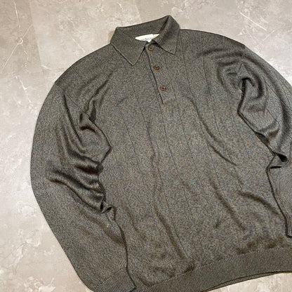 90s Barry Bricken Silk Polo Sweater