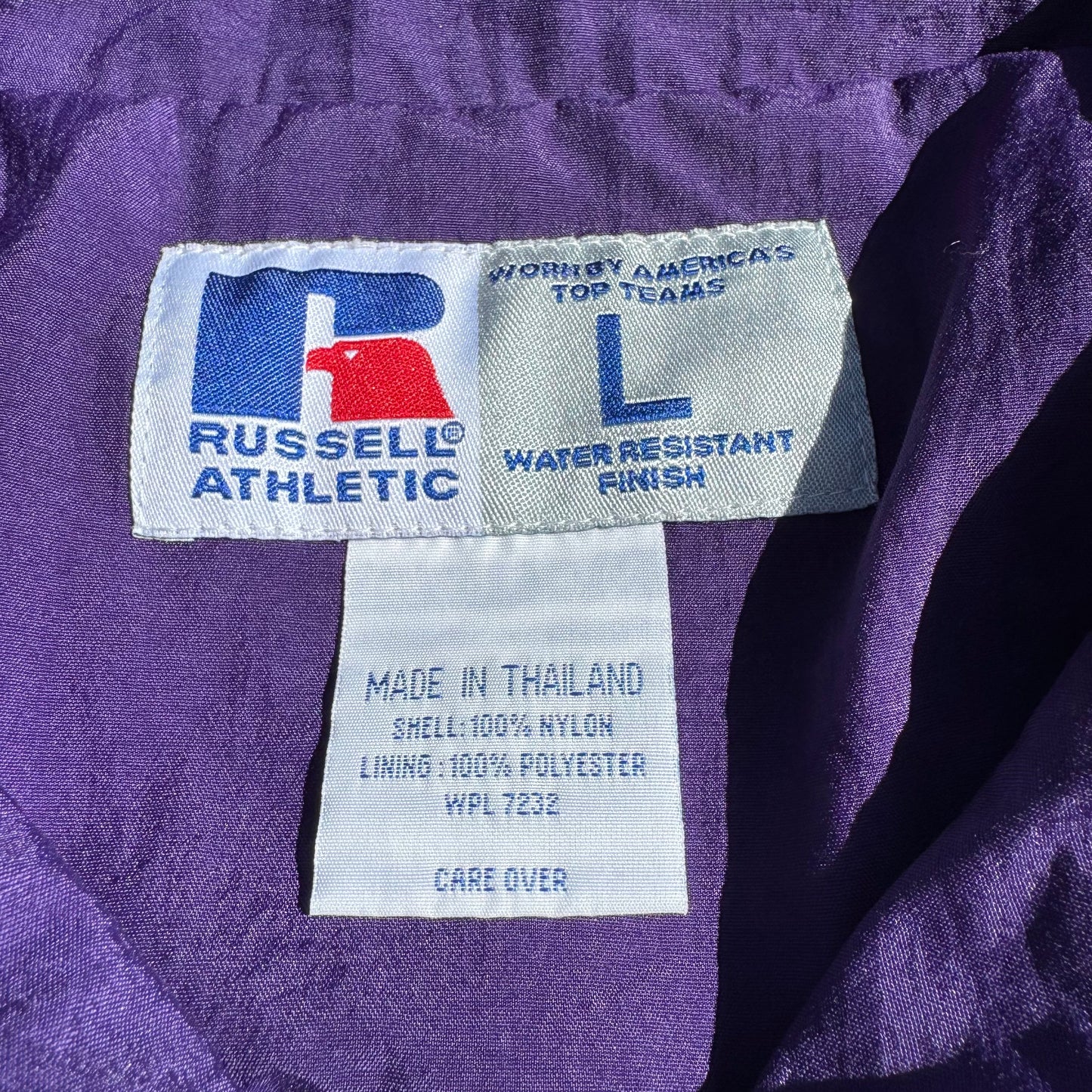 90s Russell Athletic Purple Zip-Up Windbreaker Jacket KiiChain Clothing