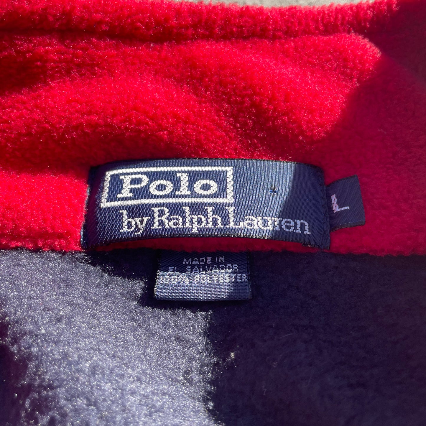 90s Ralph Lauren Navy Fleece Half-Zip Pullover