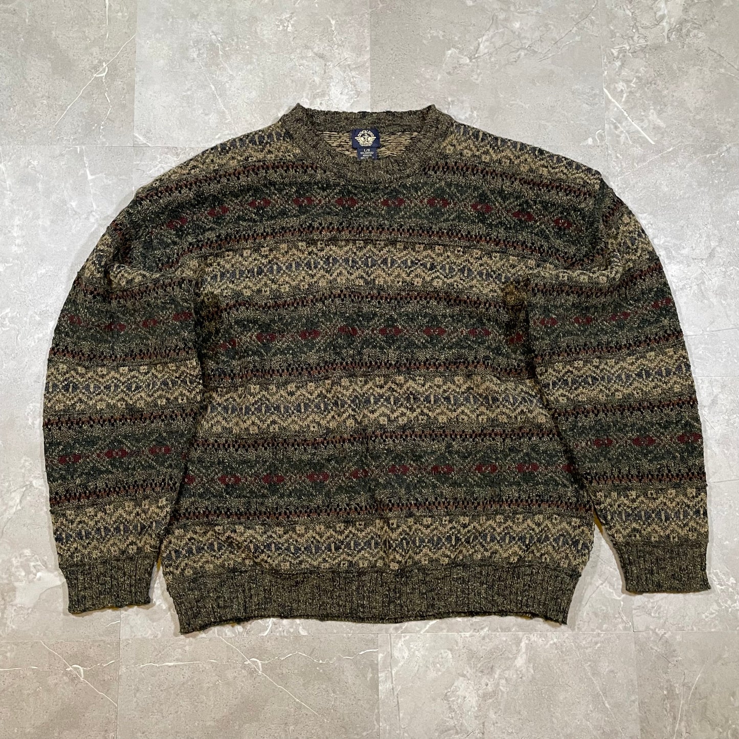 90s Dockers’ Olive Design Knitted Sweater