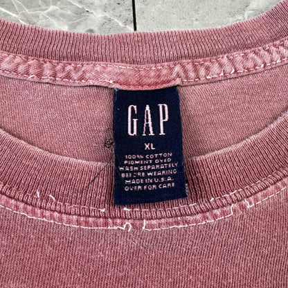 90s-00s Gap Faded Red Blank T-Shirt