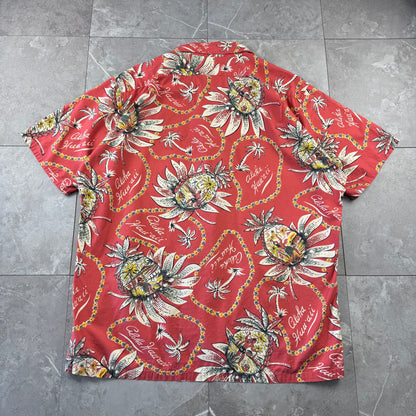 00s Polo by Ralph Lauren Classic Fit Red Hawaiian Open Collar Shirt