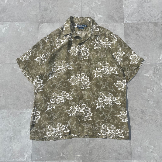 90s Ralph Lauren Lance Rare Linen Paisley Shirt (L)