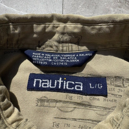 90s Nautica Fishing Graphic Shirt KiiChain Clothing