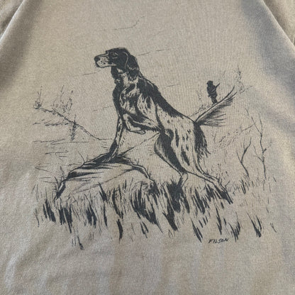 00s Filson Made in USA Olive Green Doberman Graphic Tee