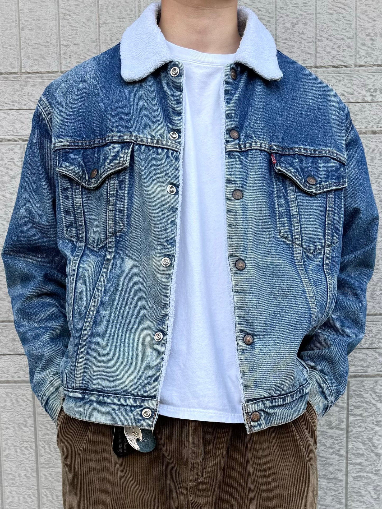 90s Levi's Made in USA Pile Lined Denim Jacket