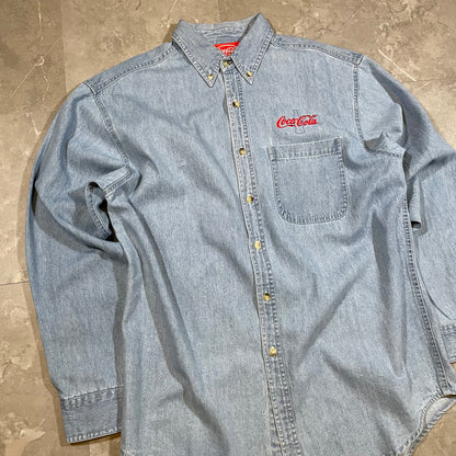 90s Coca-Cola Made in USA Denim Shirt