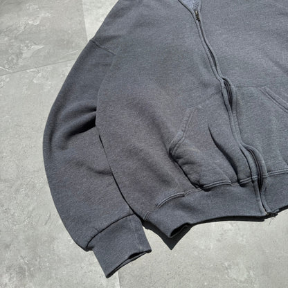 90s Russell Athletic Faded Gray Zip-Up Hoodie KiiChain Clothing