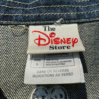 90s The Disney Store Mickey Mouse Embroidered Logo Denim Jacket