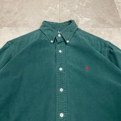 90s Ralph Lauren Green Chamois Shirt