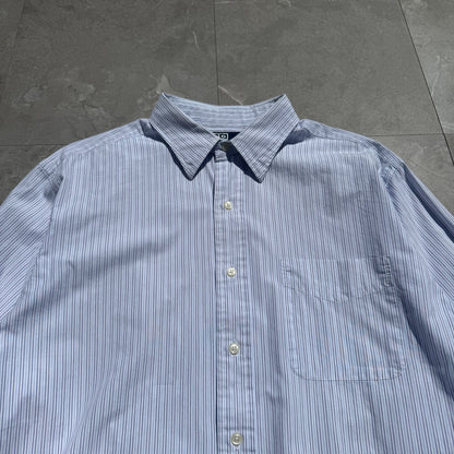 90s Ralph Lauren “Andrew” No-Pony Blue Striped Shirt KiiChain Clothing