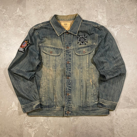 00s Old Navy Patched Denim Jacket