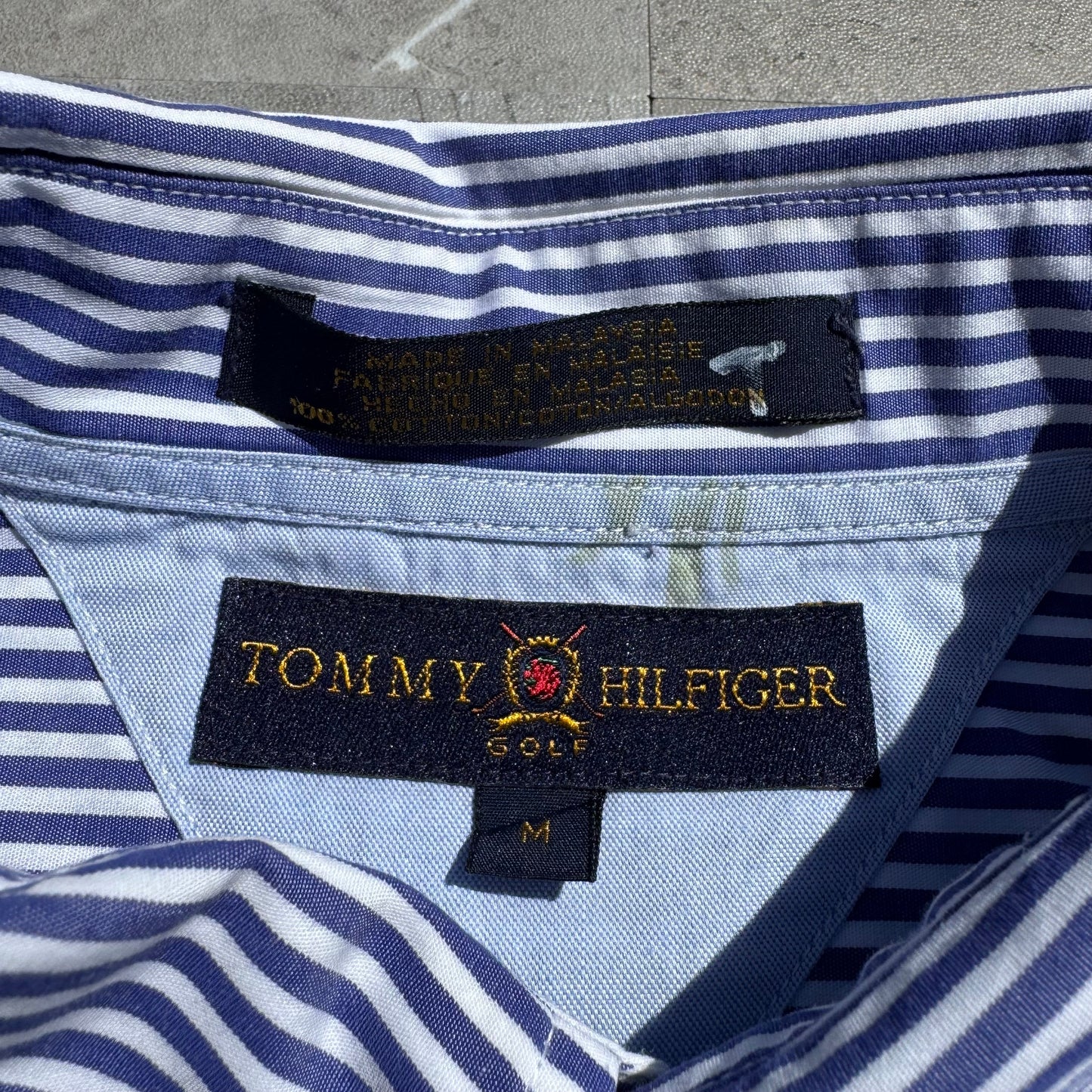 90s Tommy Hilfiger Blue Stripe Button Down Shirt KiiChain Clothing
