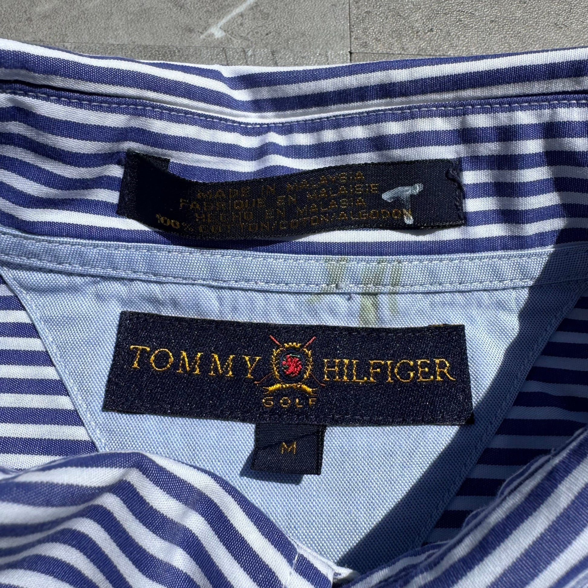 90s Tommy Hilfiger Blue Stripe Button Down Shirt KiiChain Clothing