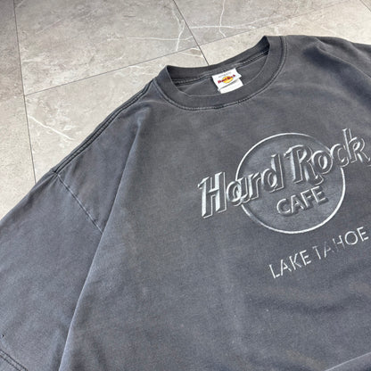 90s Hard Rock Cafe Lake Tahoe Faded Black Graphic T-Shirt