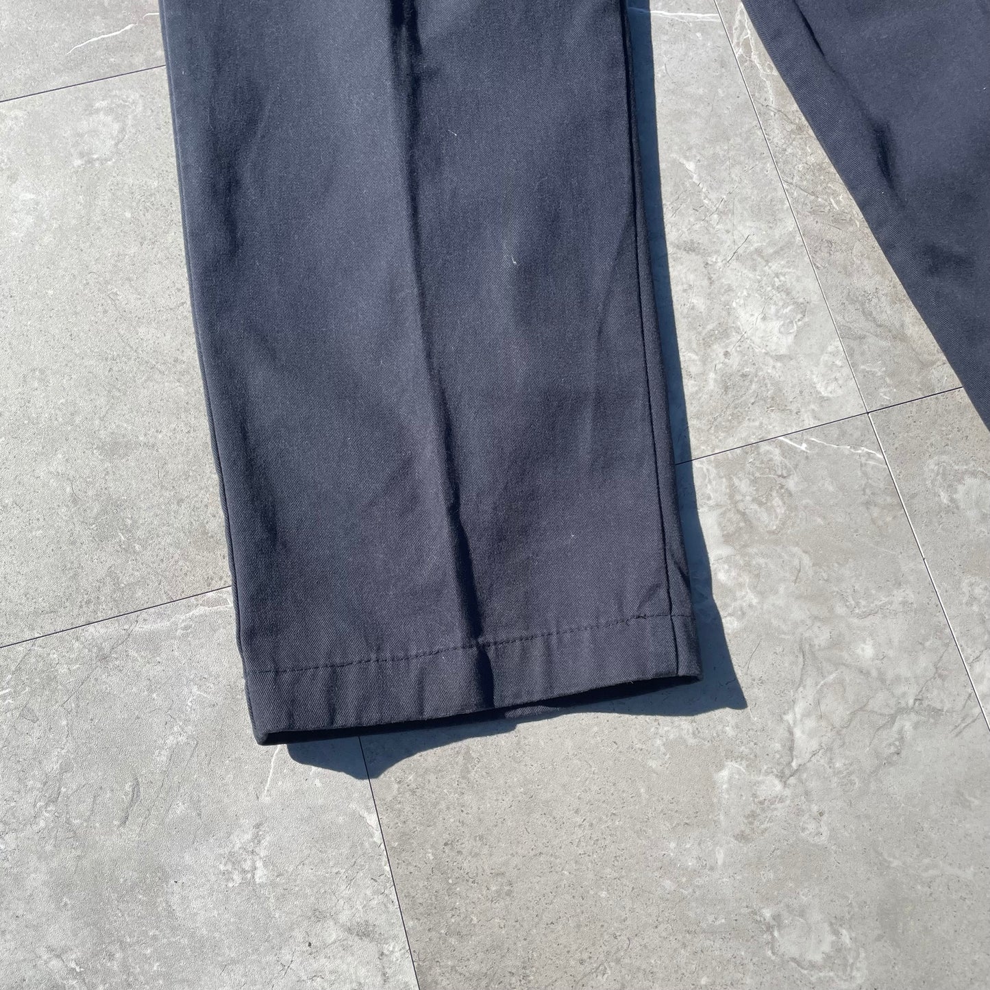 90s-00s Ralph Lauren “Andrew Pant” Two-Tuck Pleated Navy Chino Pants 34x30